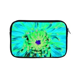 Aqua Cactus Dahlia Apple Macbook Pro 13  Zipper Case by myrubiogarden