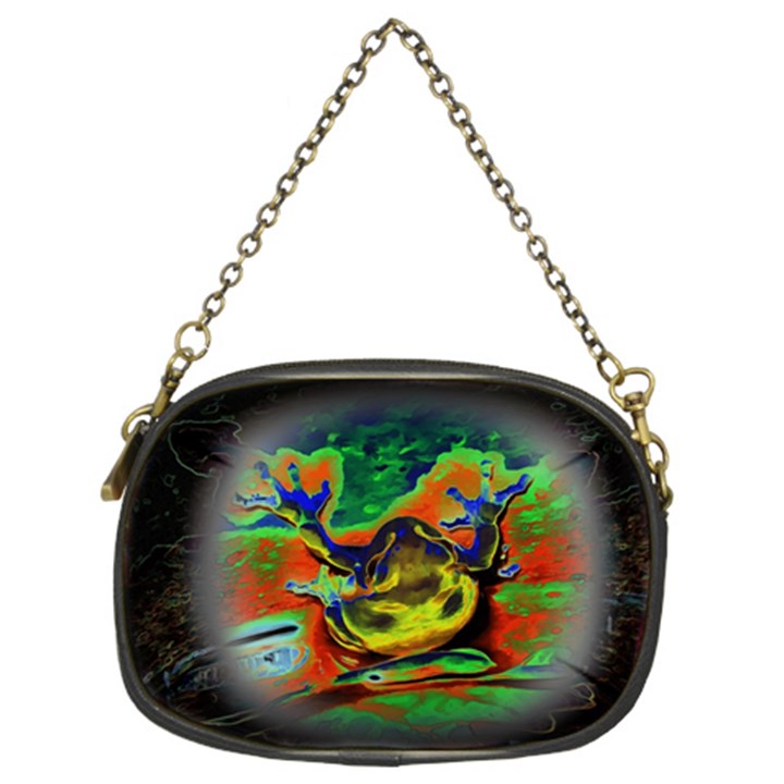 Abstract Transparent Background Chain Purse (Two Sides)