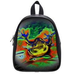 Abstract Transparent Background School Bag (small) by Pakrebo