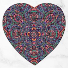 Tile Repeating Colors Textur Jigsaw Puzzle (heart) by Pakrebo