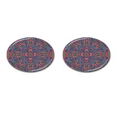 Tile Repeating Colors Textur Cufflinks (oval) by Pakrebo