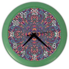 Tile Repeating Colors Textur Color Wall Clock by Pakrebo