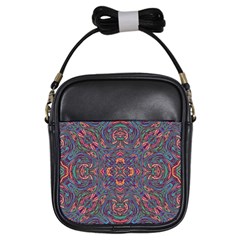 Tile Repeating Colors Textur Girls Sling Bag by Pakrebo