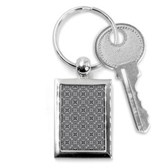 Black White Geometric Background Key Chains (rectangle)  by Pakrebo