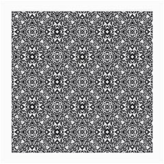 Black White Geometric Background Medium Glasses Cloth by Pakrebo