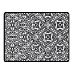 Black White Geometric Background Double Sided Fleece Blanket (small)  by Pakrebo