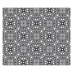 Black White Geometric Background Double Sided Flano Blanket (small)  by Pakrebo