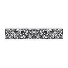 Black White Geometric Background Flano Scarf (mini) by Pakrebo