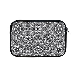 Black White Geometric Background Apple Macbook Pro 13  Zipper Case by Pakrebo