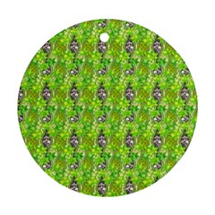 Maple Leaf Plant Seamless Pattern Ornament (round) by Pakrebo