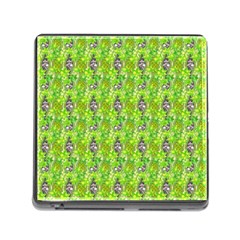 Maple Leaf Plant Seamless Pattern Memory Card Reader (square 5 Slot) by Pakrebo