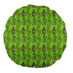 Maple Leaf Plant Seamless Pattern Large 18  Premium Round Cushions by Pakrebo