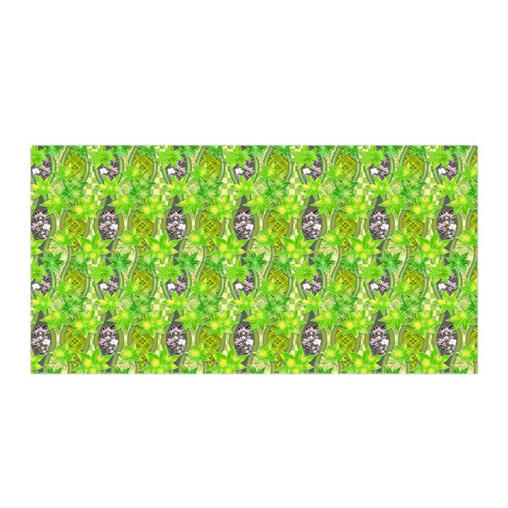 Maple Leaf Plant Seamless Pattern Satin Wrap