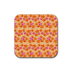 Maple Leaf Autumnal Leaves Autumn Rubber Coaster (square)  by Pakrebo