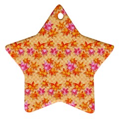 Maple Leaf Autumnal Leaves Autumn Star Ornament (two Sides) by Pakrebo