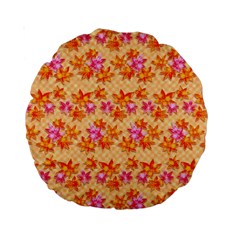 Maple Leaf Autumnal Leaves Autumn Standard 15  Premium Round Cushions by Pakrebo