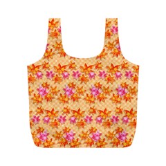 Maple Leaf Autumnal Leaves Autumn Full Print Recycle Bag (m) by Pakrebo