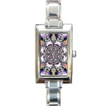 Pattern Abstract Background Art Rectangle Italian Charm Watch Front