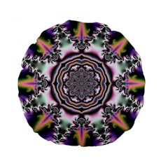 Pattern Abstract Background Art Standard 15  Premium Flano Round Cushions