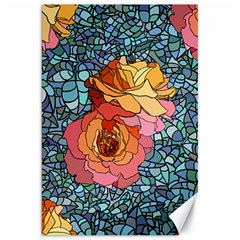 Pattern Rose Yellow Background Canvas 20  X 30  by Pakrebo