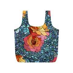 Pattern Rose Yellow Background Full Print Recycle Bag (s) by Pakrebo