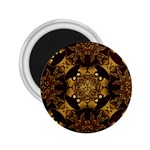 Gold Black Book Cover Ornate 2.25  Magnets Front