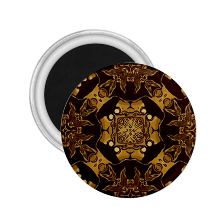 Gold Black Book Cover Ornate 2.25  Magnets