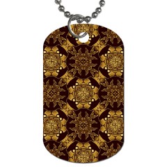 Gold Black Book Cover Ornate Dog Tag (one Side) by Pakrebo