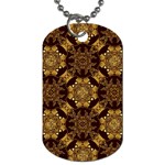 Gold Black Book Cover Ornate Dog Tag (One Side) Front