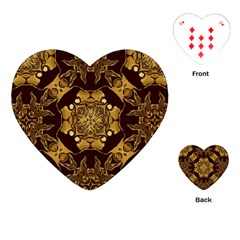 Gold Black Book Cover Ornate Playing Cards (heart) by Pakrebo