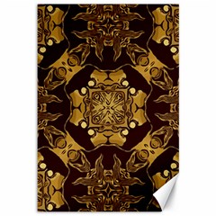 Gold Black Book Cover Ornate Canvas 12  X 18 