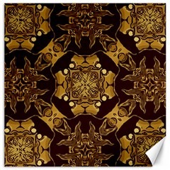 Gold Black Book Cover Ornate Canvas 16  X 16  by Pakrebo