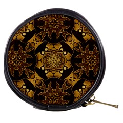 Gold Black Book Cover Ornate Mini Makeup Bag by Pakrebo