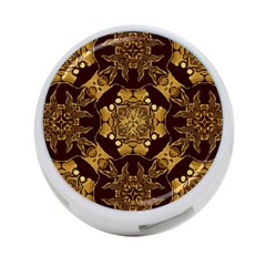 Gold Black Book Cover Ornate 4-port Usb Hub (two Sides) by Pakrebo