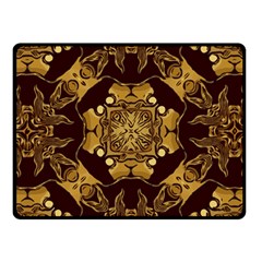 Gold Black Book Cover Ornate Fleece Blanket (small) by Pakrebo