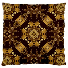 Gold Black Book Cover Ornate Large Cushion Case (one Side) by Pakrebo