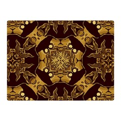 Gold Black Book Cover Ornate Double Sided Flano Blanket (mini)  by Pakrebo