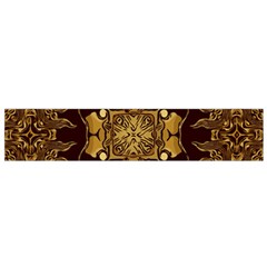 Gold Black Book Cover Ornate Small Flano Scarf by Pakrebo