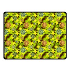 Flowers Yellow Red Blue Seamless Fleece Blanket (small) by Pakrebo