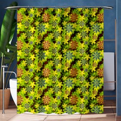 Flowers Yellow Red Blue Seamless Shower Curtain 60  X 72  (medium)  by Pakrebo