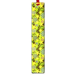 Flowers Yellow Red Blue Seamless Large Book Marks by Pakrebo