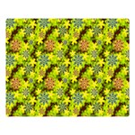 Flowers Yellow Red Blue Seamless Double Sided Flano Blanket (Large)  Blanket Back