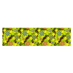 Flowers Yellow Red Blue Seamless Satin Scarf (oblong) by Pakrebo