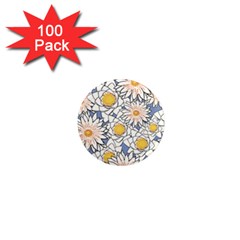 Flowers Pattern Lotus Lily 1  Mini Magnets (100 Pack)  by Pakrebo