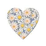 Flowers Pattern Lotus Lily Heart Magnet Front