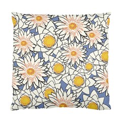 Flowers Pattern Lotus Lily Standard Cushion Case (one Side) by Pakrebo