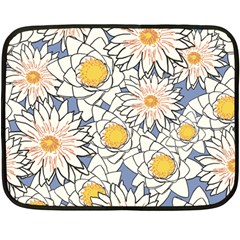 Flowers Pattern Lotus Lily Double Sided Fleece Blanket (mini)  by Pakrebo