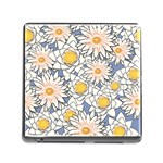 Flowers Pattern Lotus Lily Memory Card Reader (Square 5 Slot) Front