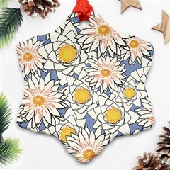 Flowers Pattern Lotus Lily Ornament (snowflake) by Pakrebo