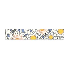 Flowers Pattern Lotus Lily Flano Scarf (mini) by Pakrebo